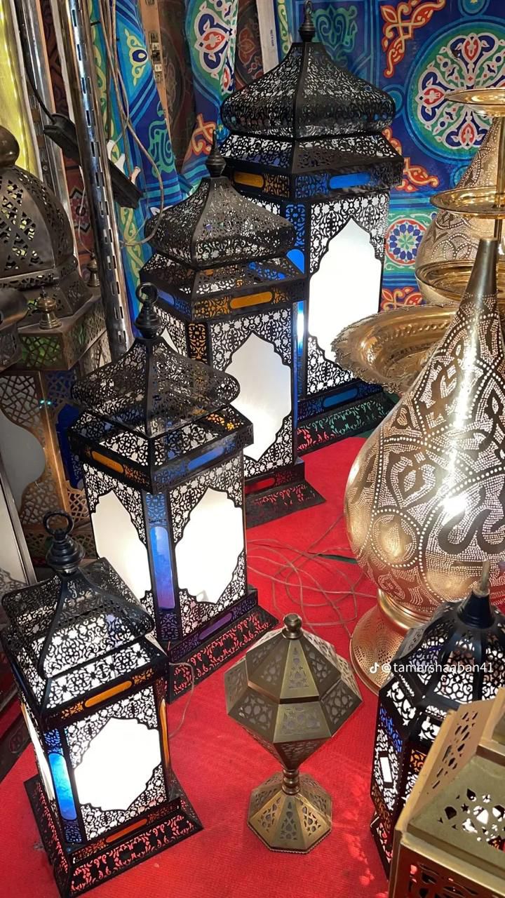Tall floor Moroccan lanterns