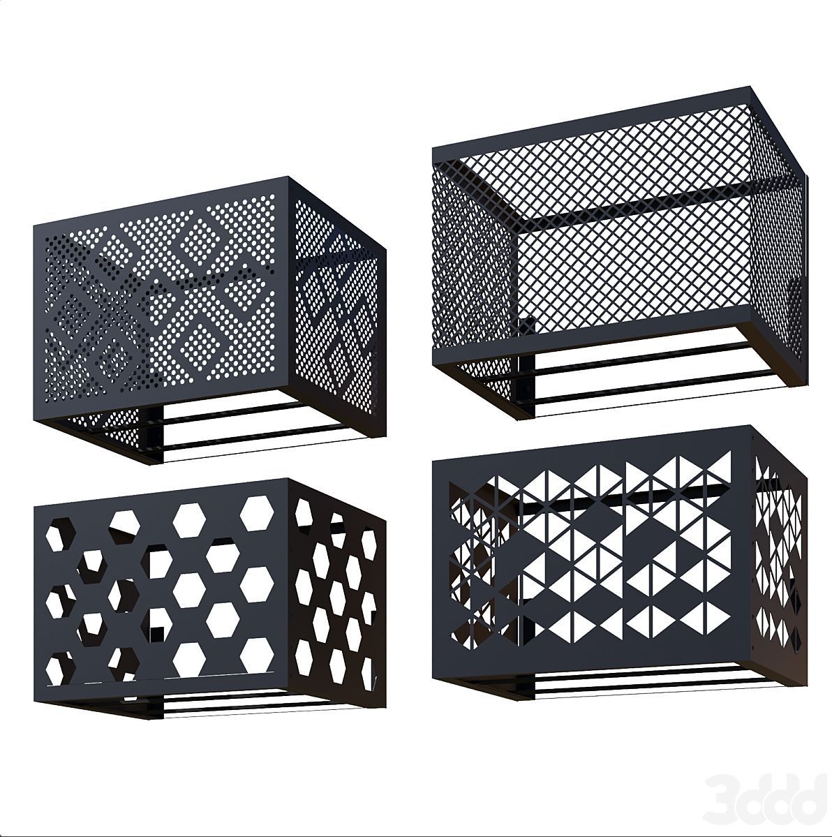 AC cover dark geometric patterns