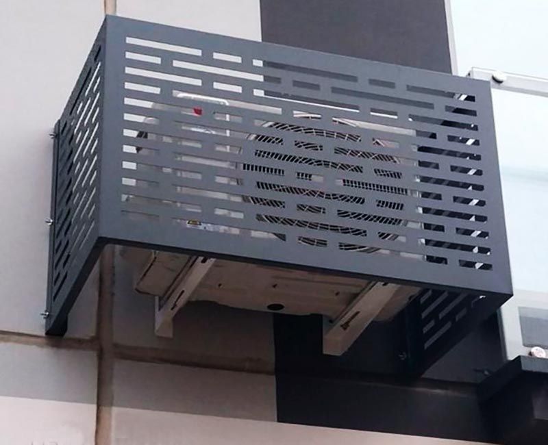Slatted AC cover wall mounted